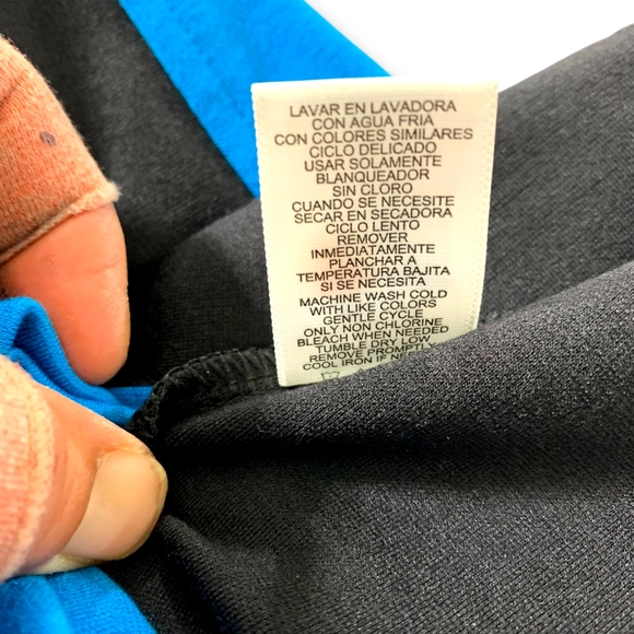 DEREK LAM Blue/Black Colorblock Bodycon Cotton Knit Sheath Dress, size M - Picture 6 of 9